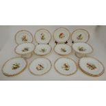 A VICTORIAN PORCELAIN DESSERT SERVICE each piece painted with a European bird in a naturalistic