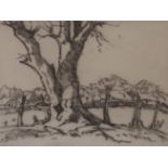 •ERNEST ARCHIBALD TAYLOR (SCOTTISH 1874-1951) GALLOWAY LANDSCAPE Soft ground etching, signed, 19 x