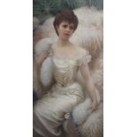 HERBERT SIDNEY (BRITISH 1858-1923) PORTRAIT OF MISS ALICE ADDISON CROFTON Oil on canvas, signed