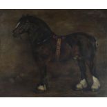 CHARLES AUGUSTUS HENRY LUTYENS RA (BRITISH 1829-1915) CLYDESDALE HORSE PRINCE OF WALES 673 Oil on