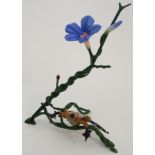 TIM COTTERILL (FROGMAN) (BRITISH B.1950) a limited edition bronze and enamel group Morning Glory,