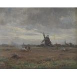 WILLIAM KAY BLACKLOCK (BRITISH 1872-1924) NEAR HUNTINGDON Oil on board, signed, 31 x 39.5cm (12 1/