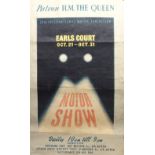 FOUR VINTAGE EARLS COURT MOTOR SHOW POSTERS offset lithographs in colours, all with horizontal and