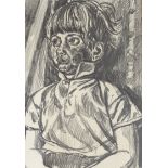 •JOHN RANDALL BRATBY RA (BRITISH 1928-1992) JASON 10 YEARS Graphite and conte, signed, inscribed