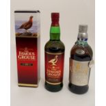 THE FAMOUS GROUSE AGED 18 YEARS 43% vol, 700ml in carton and a bottle of Lancelot aged 30 years 40%