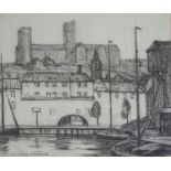 WILLIAM YORK MACGREGOR RSA, RSW (SCOTTISH 1855-1923) AT LINCOLN Charcoal on paper, signed, 29.5 x