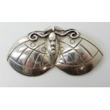 A MEXICAN SILVER BUTTERFLY BROOCH BY WILLIAM SPRATLING stamped Spratling Silver, made in Mexico.