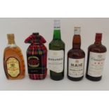 FIFTEEN VARIOUS BOTTLES OF BLENDED SCOTCH WHISKY including Chivas Royal Salute, Bells 12 year old,