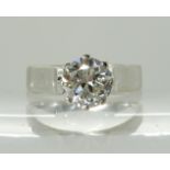 AN 18CT WHITE GOLD DIAMOND SOLITAIRE set with an estimated approx 1ct diamond (only a span