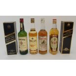 FIFTEEN VARIOUS BOTTLES OF BLENDED SCOTCH WHISKY including The Antiquary x 3, Johnnie Walker Black