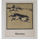 SIR WILLIAM NICHOLSON RP (BRITISH 1872-1949) SPORTS AS MONTHS OF THE YEAR Lithograph in colours