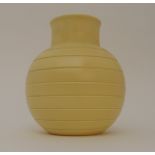 A KEITH MURRAY FOR WEDGWOOD BOMB VASE in matt straw glaze, marks to base, 16cm high Condition