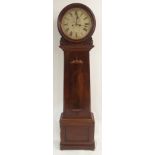 A VICTORIAN MAHOGANY DRUMHEAD LONGCASE CLOCK the enamel dial painted with Roman numerals and