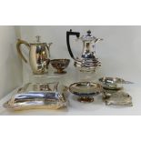 A tray lot of EP - coffee pots, bowls etc Condition Report: Available upon request