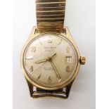 A gents gold plated vintage Davega Deluke automatic wristwatch Condition Report: Available upon