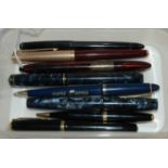 Eight various vintage pens including Parker, Conway Stewart, No.26 etc Condition Report: Available