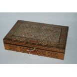 A modern inlaid box and vintage hat box (2) Condition Report: Available upon request