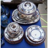 An Asworth Bros Hanley pattern part dinner service Condition Report: Available upon request