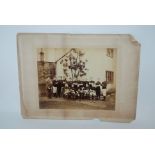 A sepia-toned photograph of a rugby team, other Victorian sepia-toned photographs etc Condition