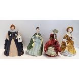 Three Royal Doulton figures including Premiere, Top o the Hill and Sandra, together with a