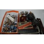 A tray lot including compact, spirit levels, souvenir spoons etc Condition Report: Available upon