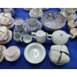 Spode Flemish Green tablewares and four Adams style pottery pieces Condition Report: Available