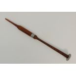 A white metal mounted bagpipe chanter Condition Report: Available upon request