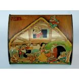 A vintage Snow white and the Seven Dwarfs tin, 16cm wide Condition Report: Available upon request