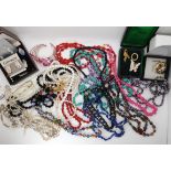 A collection of vintage costume jewellery Condition Report: Not available for this lot