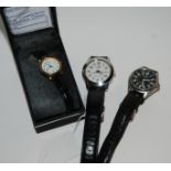 A ladies Sekonda wristwatch in case and two gents watches (3) Condition Report: Available upon