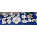 A Hammersley Dresden Sprays teaset comprising ten cups, twelve saucers, two teapots, strawberry set,