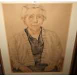 ARTHUR CHRYSTAL Granny McGauld, signed, watercolour, 56 x 42cm and another (2) Condition Report: