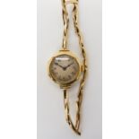 An 18ct gold ladies Hamilton & Inches watch head with a 15ct expandable strap, combined weight 16gms