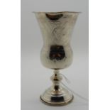 A Russian silver goblet (weighted), 13cm high Condition Report: Available upon request
