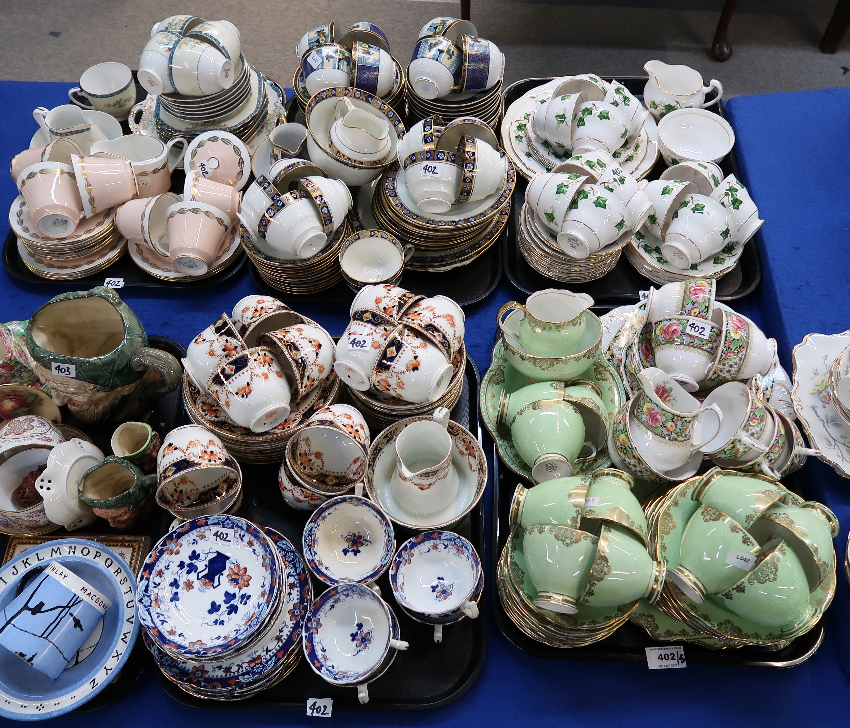 A quantity of assorted teawares including Imperial, Roslyn, Colclough, Noritake etc Condition