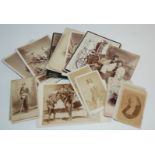 A collection of Victorian and later studio portraits photograph/cards Condition Report: Available