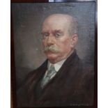 DANIEL PENDER DAVIDSON the artists father, signed, oil on board, 54 x 41cnm Condition Report:
