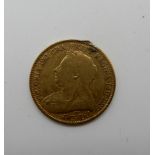 A gold half sovereign, 1893 Condition Report: Available upon request