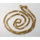 A 9ct gold figaro chain, length 56cm, weight 16.5gms Condition Report: