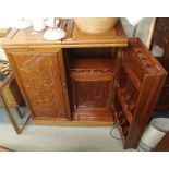 A Chinese hardwood drinks cabinet Condition Report: