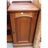 A mahogany bedside cabinet and three boxes of books (4) Condition Report: Available upon request