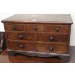 A miniature Victorian mahogany chest on bracket feet Condition Report: Available upon request