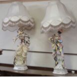 A pair of large Fezzando Vicenza harlequin ceramic table lamps (2) Condition Report: Available