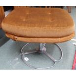 A mid-Century swivel stool with chrome base Condition Report: Available upon request