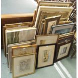 A Robert Morden map and a very large selection of watercolours, prints etc Condition Report: