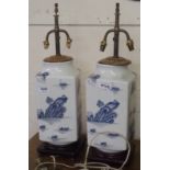 A pair of Chinese style table lamps (2) Condition Report: Available upon request