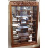 A Chinese hardwood wall display cabinet Condition Report: