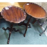 Two mahogany wine tables (2) Condition Report: Available upon request