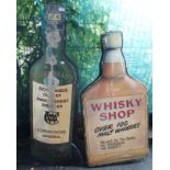 Two whisky shop advertising boards (2) Condition Report: