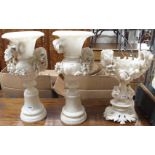 Three alabaster vases (3) Condition Report: Available upon request